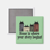 Home is waar je verhaal begint! magneet (Voorkant / Achterkant)