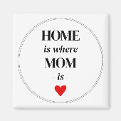 Home is waar mam is magneet eenvoudig Schattige ge (Voorkant)