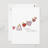 Home is waar mama is - Ontwerp voor mama Briefkaart (Voorkant / Achterkant)