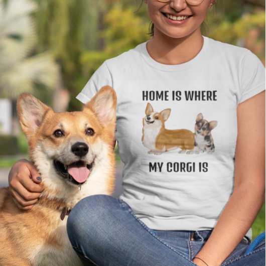 Home is waar mijn Corgi Dog is T-shirt