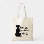 Home is waar mijn hond Canvas tas is (Achterkant)