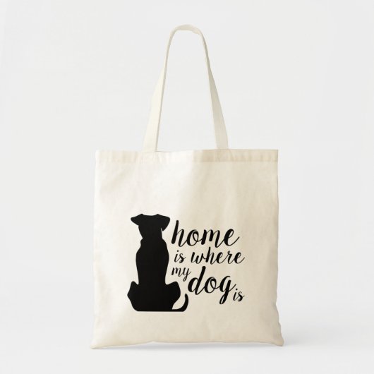 Home is waar mijn hond Canvas tas is (Voorkant)