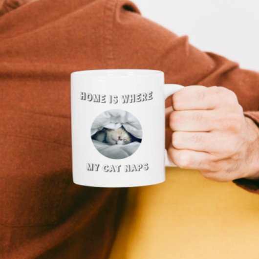 Home is waar mijn kat duwt aangepaste foto koffiemok
