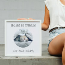 Home is waar mijn kat duwt aangepaste foto