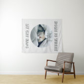 Home is waar mijn kat duwt aangepaste foto wandkleed (In Situ (horizontaal))