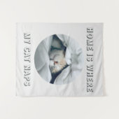 Home is waar mijn kat duwt aangepaste foto wandkleed (Voorkant (horizontaal))