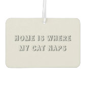 Home is waar mijn kat duwt aangepaste huisdier fot luchtverfrisser (Achterkant)