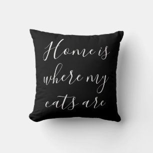 Home is waar mijn katten zwart wit zijn kussen
