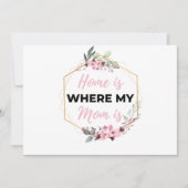 Home is waar mijn moeder zwart is feestdagenkaart (Voorkant)