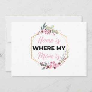 Home is waar mijn moeder zwart is feestdagenkaart
