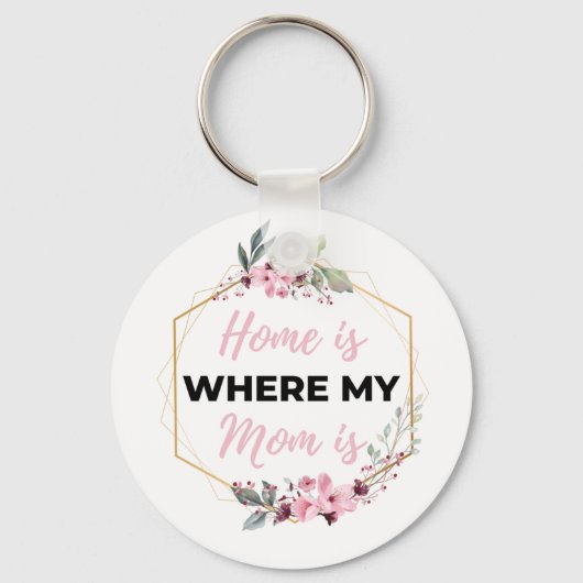 Home is waar mijn moeder zwart is sleutelhanger (Voorkant)