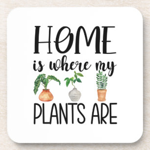 Home is waar mijn Planten Onderzetter zijn ingeste