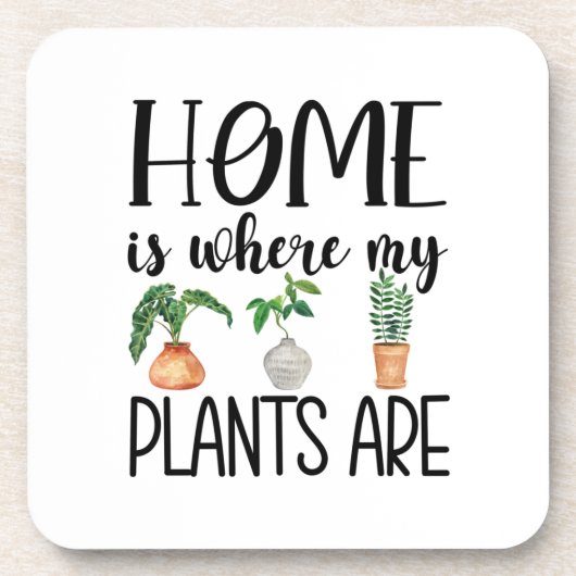 Home is waar mijn Planten Onderzetter zijn ingeste (Voorkant)