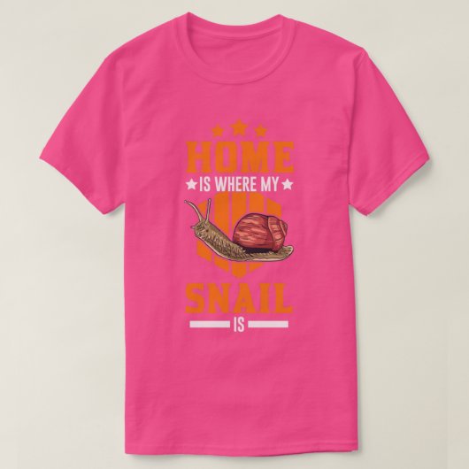 Home is waar mijn slak t-shirt (Design voorkant)