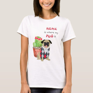 Home is waar Pug is T-shirt