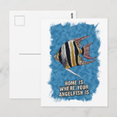 Home is waar uw AngelFish Waterverf kunst is Briefkaart (Voorkant / Achterkant)
