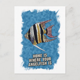 Home is waar uw AngelFish Waterverf kunst is Briefkaart
