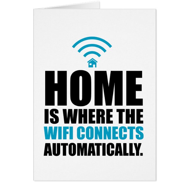 Home is waar Wi-Fi automatisch verbinding maakt (Voorkant)