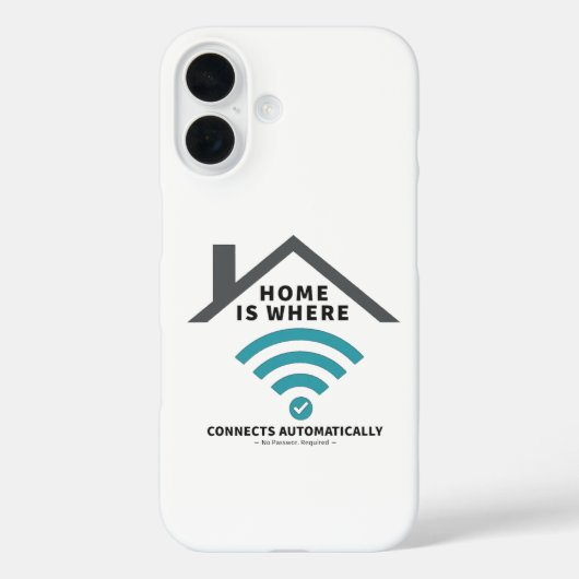 Home is waar Wi-Fi automatisch verbinding maakt Case-Mate iPhone Case (Achterkant)