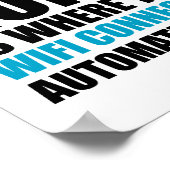 Home is waar Wi-Fi automatisch verbinding maakt Poster (Hoek)