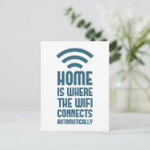 Home is waar WIFI automatisch verbindt Briefkaart (Staand voorkant)