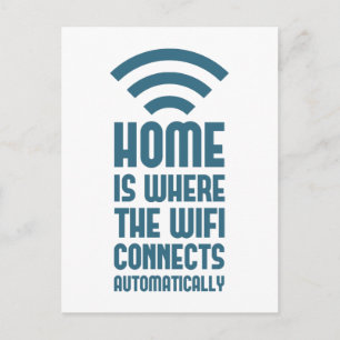 Home is waar WIFI automatisch verbindt Briefkaart