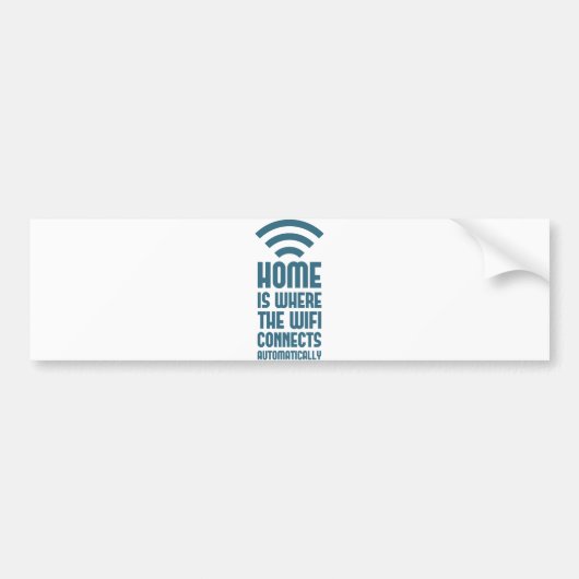 Home is waar WIFI automatisch verbindt Bumpersticker (Voorkant)