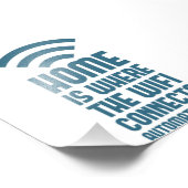 Home is waar WIFI automatisch verbindt Foto Afdruk (Hoek)