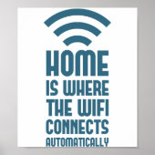 Home is waar WIFI automatisch verbindt Poster (Voorkant)