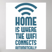 Home is waar WIFI automatisch verbindt Poster (Voorkant)