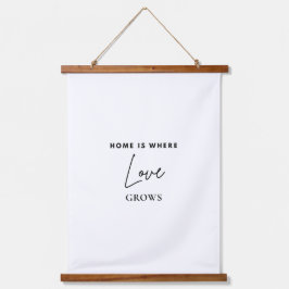 Home Is Where Love Grows Houten Wandtapijt | Mini Hangend Wandkleed