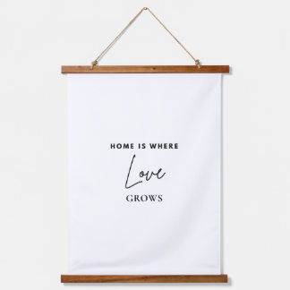 Home Is Where Love Grows Houten Wandtapijt | Mini Hangend Wandkleed