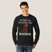Home is where my Beaver is Cute Forest Animal T-shirt (Voorkant volledig)
