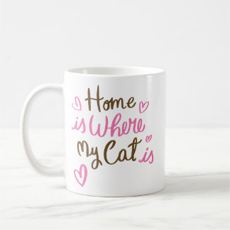 Home is where my cat is 1 koffiemok