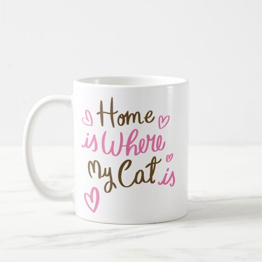 Home is where my cat is 1 koffiemok (Links)