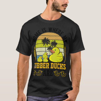 Home Is Where My Rubber s Are watercolor print dog T-shirt