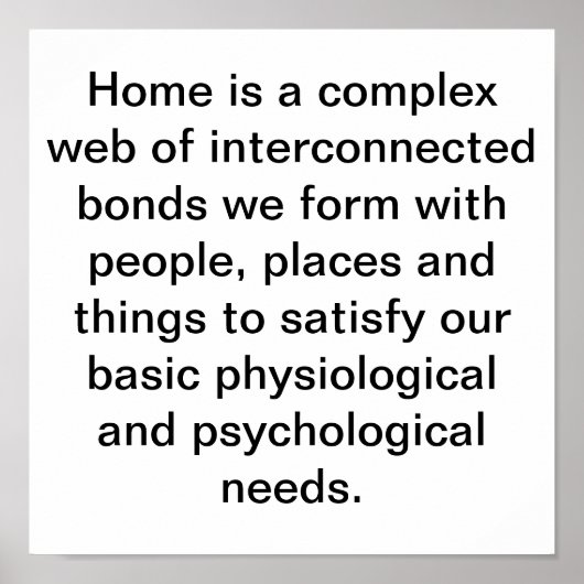 HOME IS WHERE... POSTER (Voorkant)