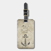 Home is where the anchor drops bagagelabel (Voorkant verticaal)