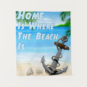 Home Is Where The Beach is Wandkleed