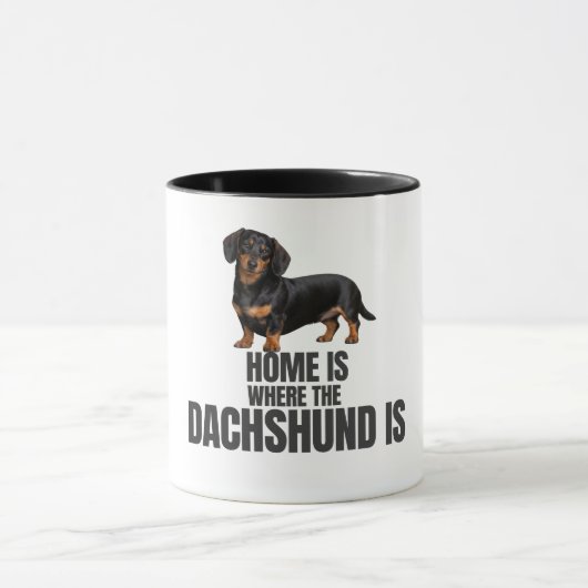 Home Is Where the Black & Tan Dachshund Is Coffee  Mok (Midden)