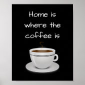 Home is where the coffee is poster (Voorkant)