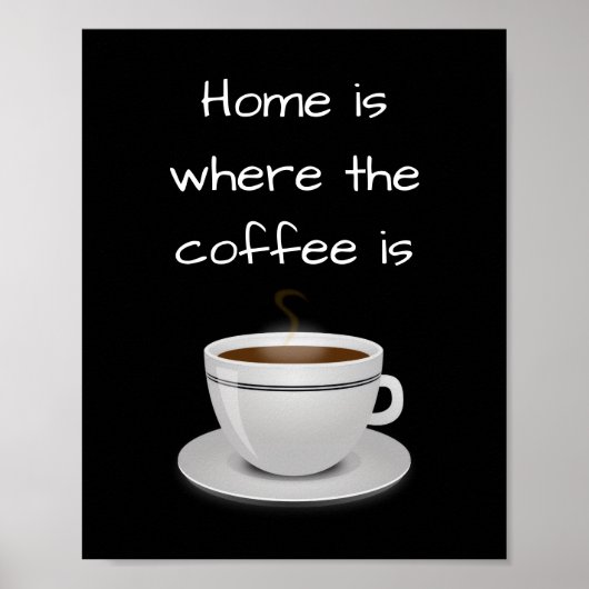 Home is where the coffee is poster (Voorkant)