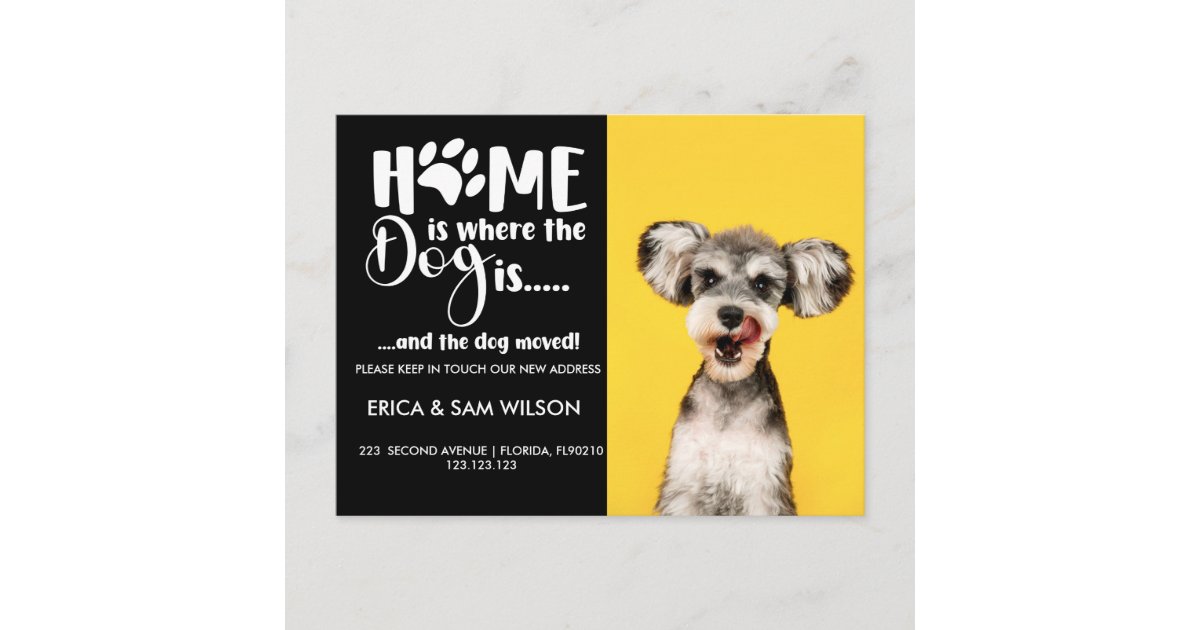 Home is Where the Dog is Bewegende aankondiging Zazzle.nl