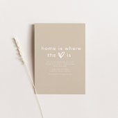 Home is Where the Heart is Housewarming Invite Kaart