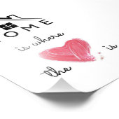 Home Is Where the Heart Is Poster – Cozy Wall Art (Hoek)