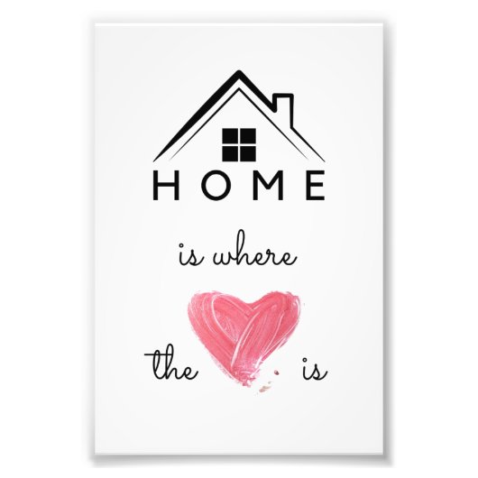 Home Is Where the Heart Is Poster – Cozy Wall Art (Voorkant)
