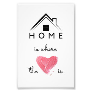 Home Is Where the Heart Is Poster – Gezellige Muur