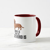Home Is Where the Red Dachshund Is Coffee Mug Mok (Voorkant rechts)