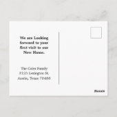 Home is Where to Dog is Moving Aankondiging Briefkaart (Achterkant)