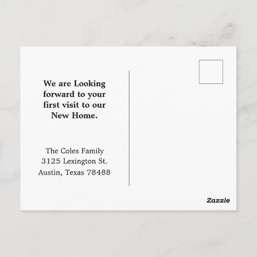 Home is Where to Dog is Moving Aankondiging Briefkaart (Achterkant)